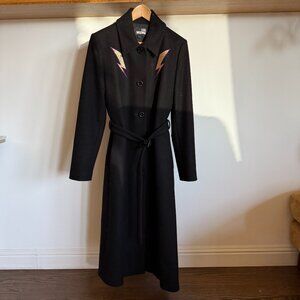 Glitterbomb Love Moschino Coat in Virgin Wool, US Size 8